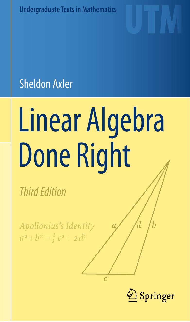 Linear Algebra Done Right